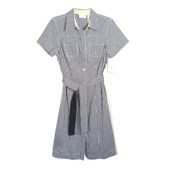 Liz Claiborne Dresses & Skirts - Liz Claiborne Black and White Striped Midi Shirt Dress